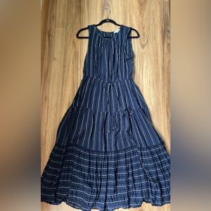 Calvin Klein Blue and Black Summer Dress. Size 6.